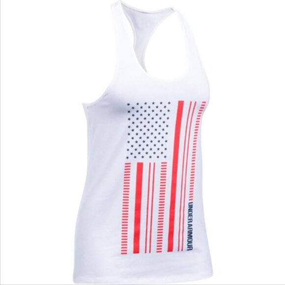 Brand New Women's Under Armour Americana Flag Tank Top - Picture 3 of 8
